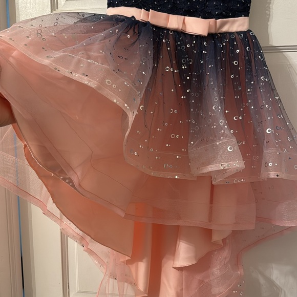 Navy blue and light pink ombre formal dress - Picture 2 of 6